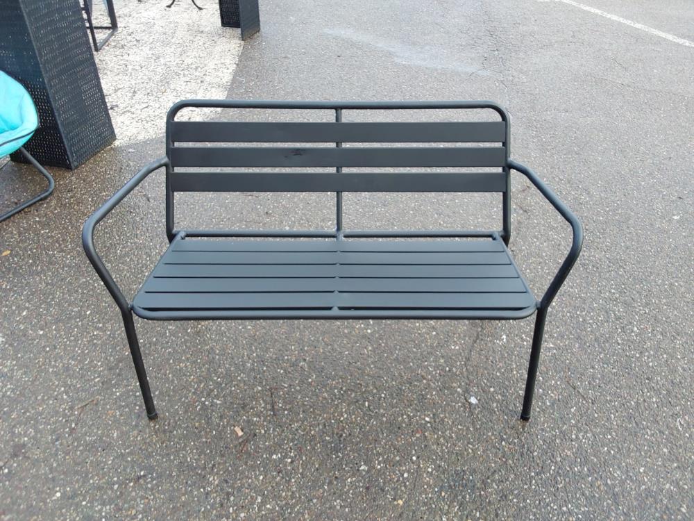 BANC DE JARDIN EN MÉTAL - NOIR (1171218142726) 2ÈME CHOIX