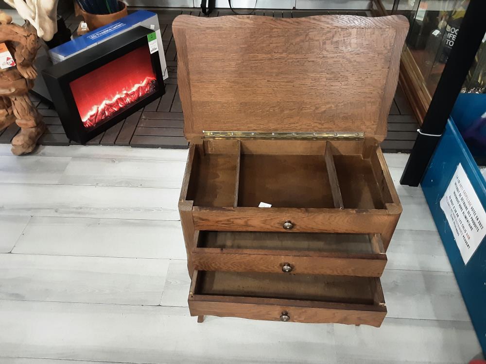 MEUBLE A COUTURES 2 TIROIRS CHENE