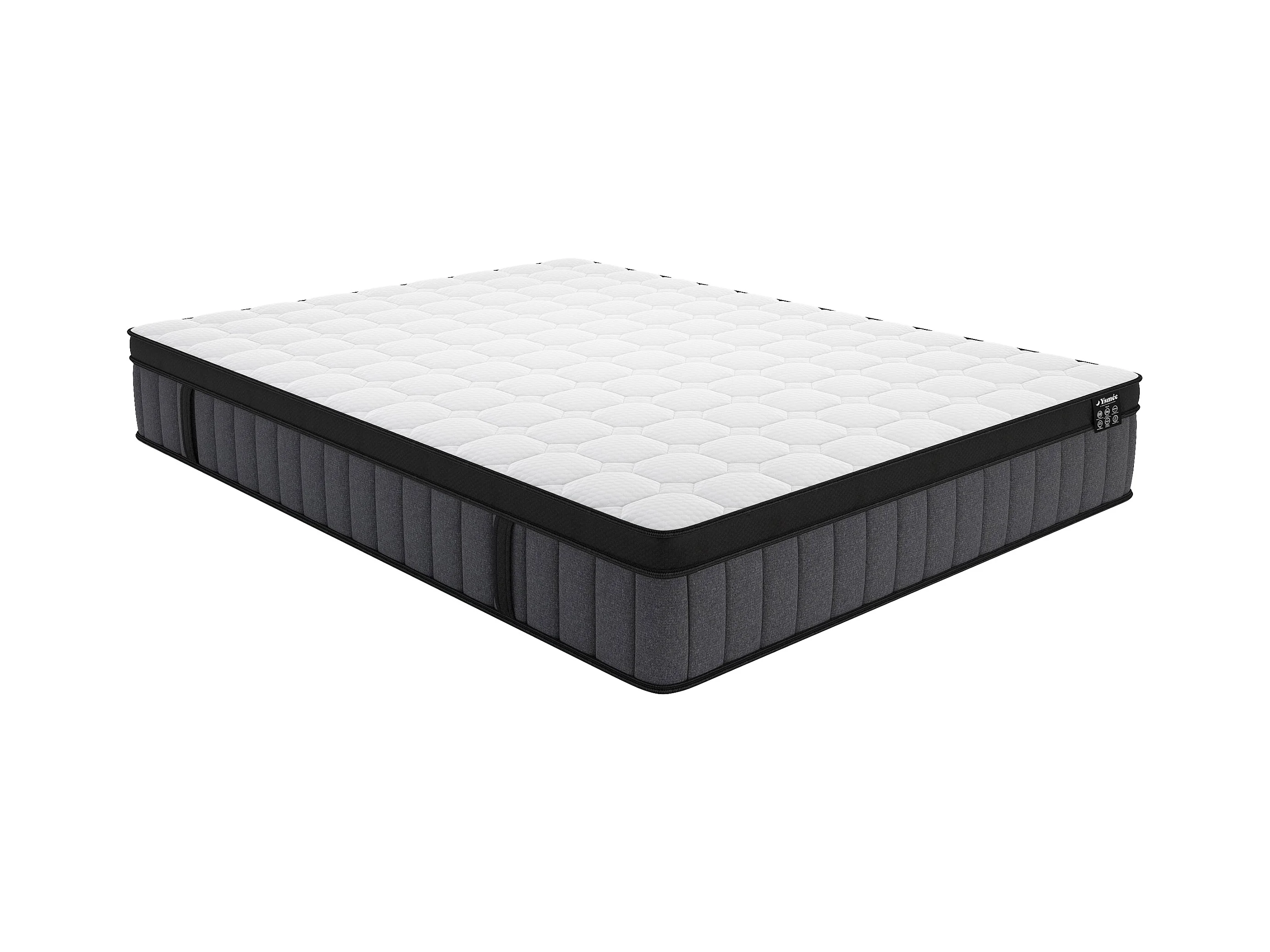 MATELAS 200X200CM HYBRIDE RESSORTS ENSACHÉS + GEL MÉM. DE FORME (1171927/149434) 2ÈME CHOIX