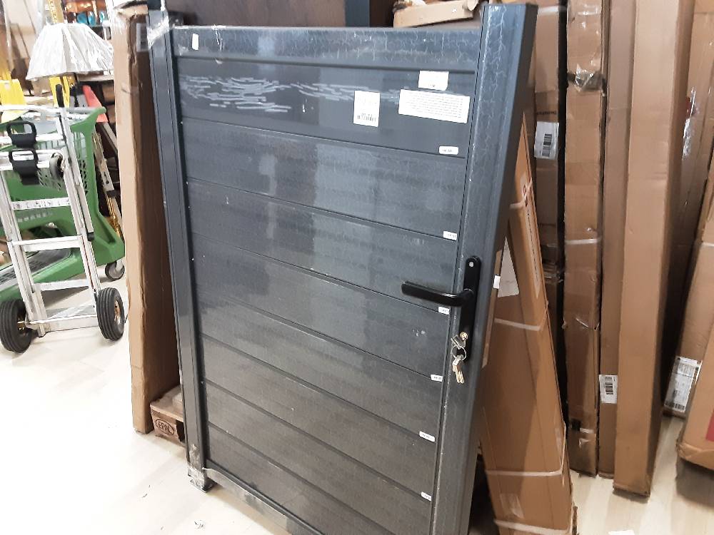 PORTILLON BATTANT ALU PLEIN ANTHRACITE (1173383/133601) 2ÈME CHOIX