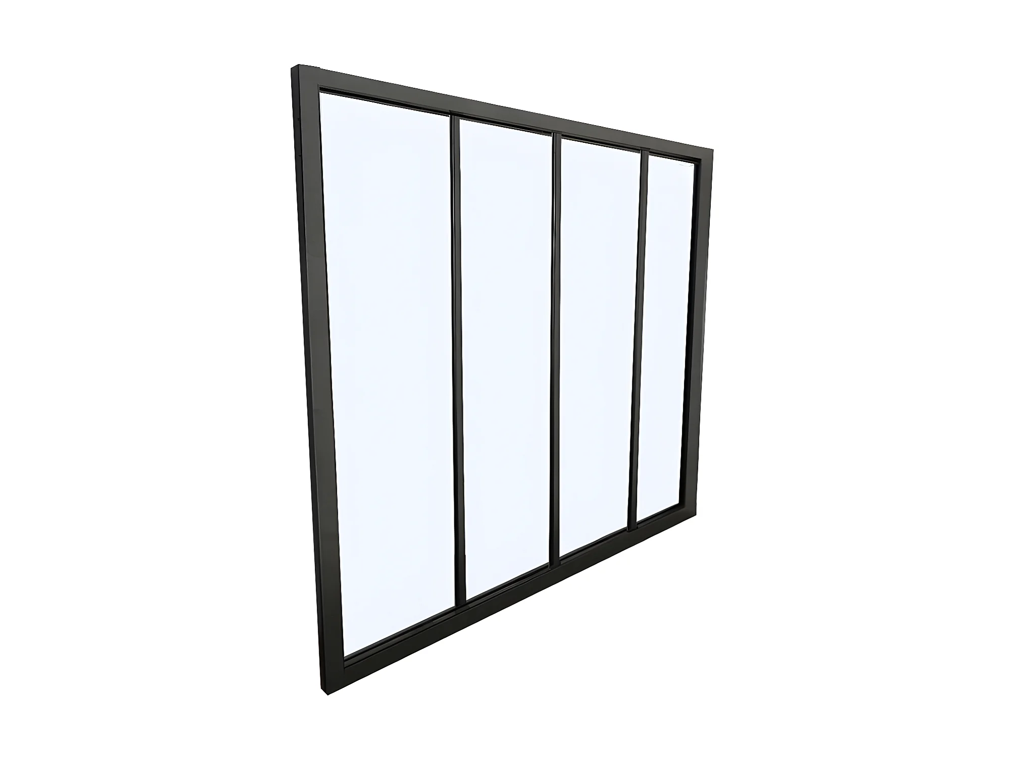 VERRIÈRE ATELIER ALU THERMOLAQUÉ NOIR 120X105CM (1169542-86033) 2ÈME CHOIX