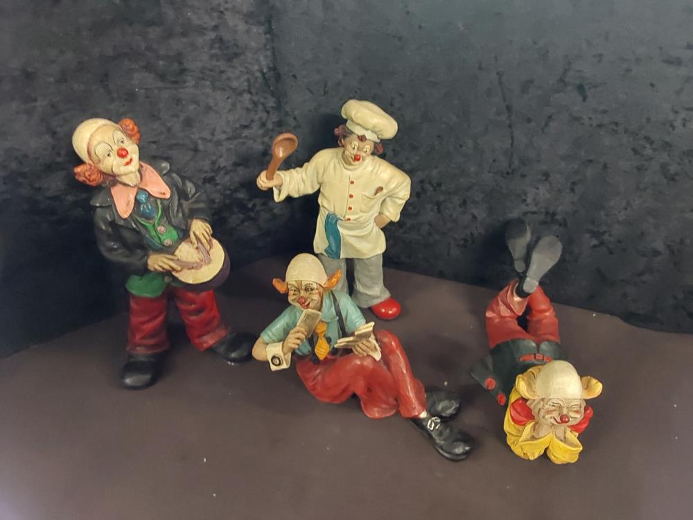 CLOWN GILDE EN RESINE