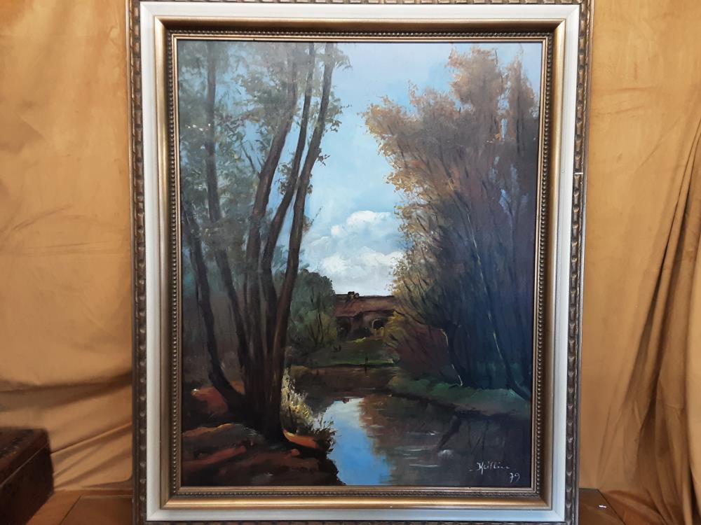 TABLEAU FORET ET RIVIERE SIGNÉ KEIFLIN