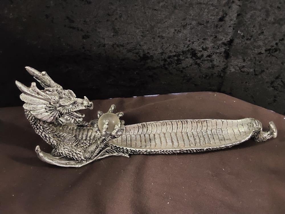 PORTE STYLO DRAGON GRIS BOULE