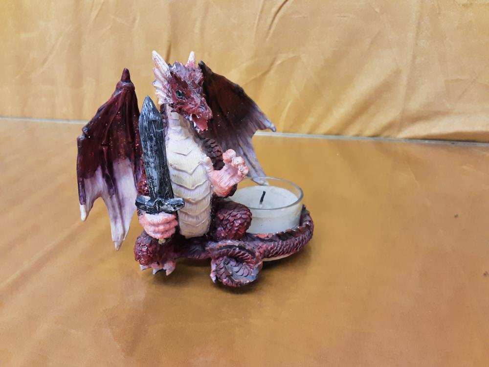 DRAGON ROUGE PORTE BOUGIE
