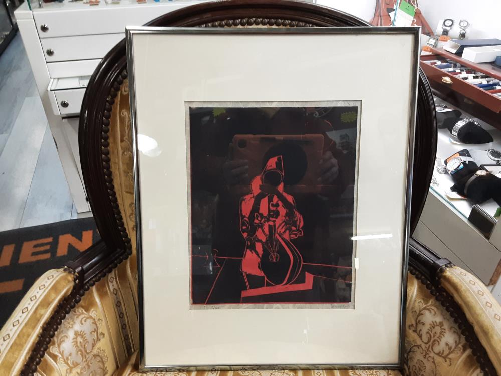 TABLEAU LITHO .MUSICIEN 