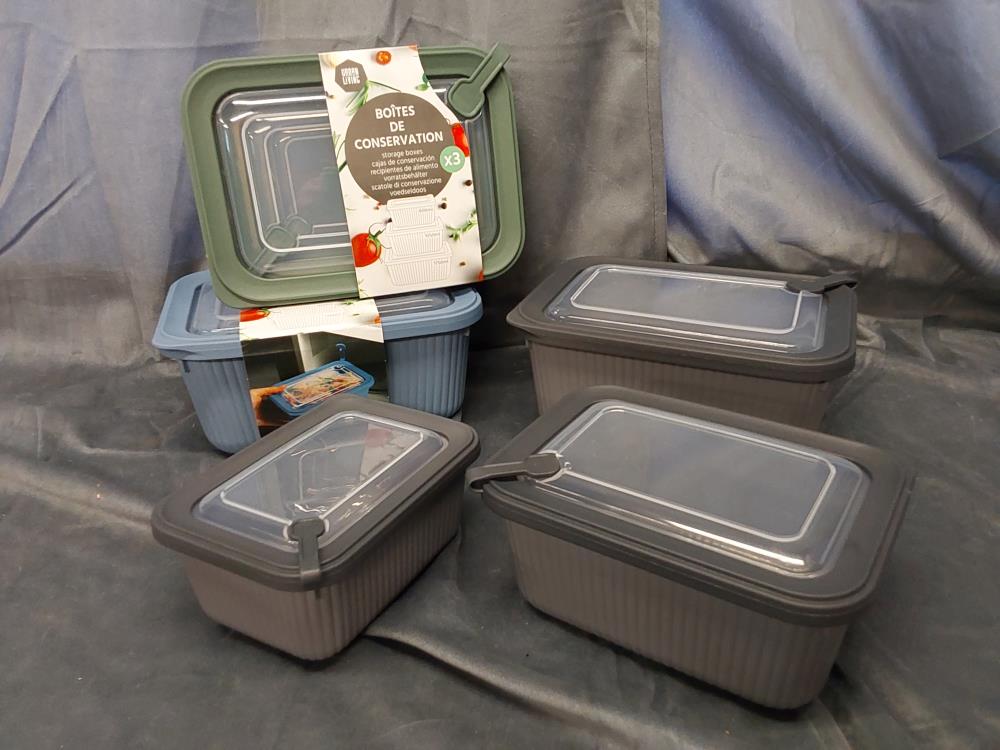 SET DE 3 BOITES HERMÉTIQUES AVEC VALVE 600/1050/1750ML (43269)