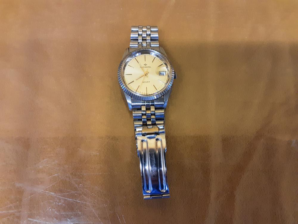 MONTRE CONTINENTAL SPORT A REMONTER BRACELET METAL BICOLORE