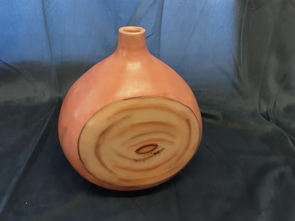 VASE SOLIFLOR BEIGE ET ORANGE
