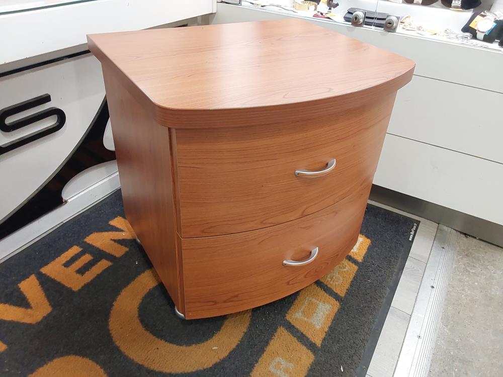 CHEVET 2 TIROIRS COLORIS BRUN