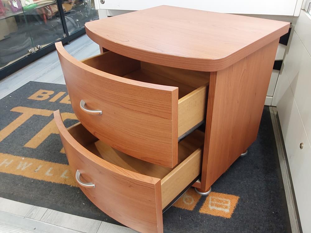 CHEVET 2 TIROIRS COLORIS BRUN