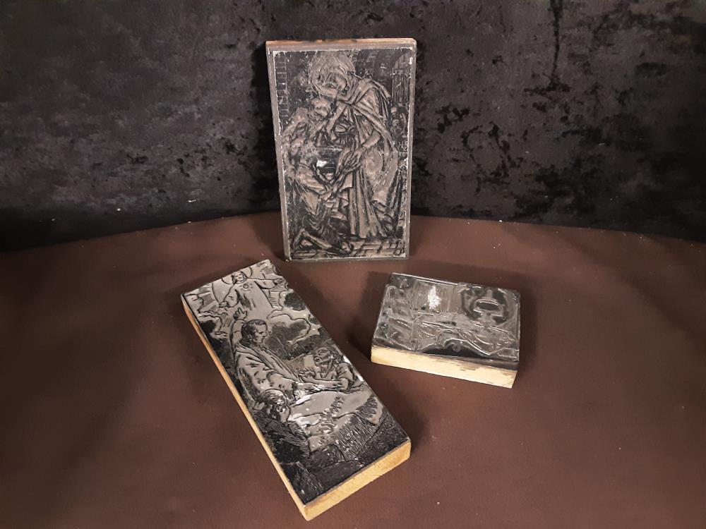 LOT DE 3 TAMPONS D'IMPRESSION