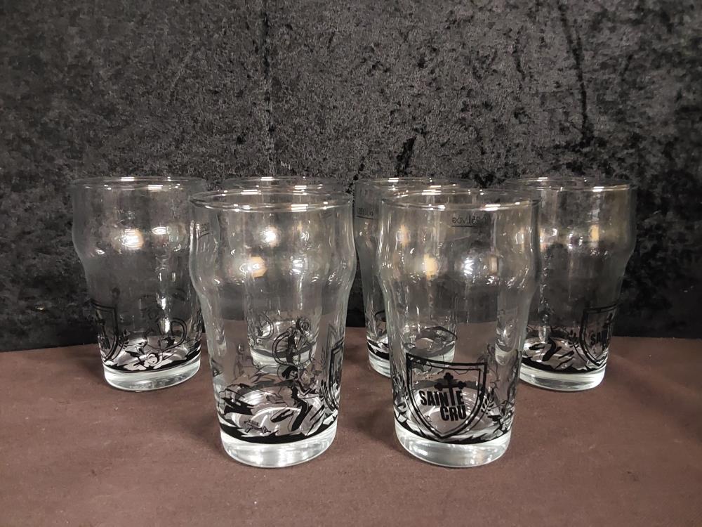 LOT DE 6 VERRES A BIERE 0.25L - SAINTE CRU