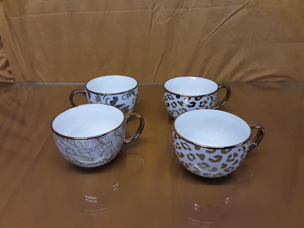 LOT DE 4 TASSES LEOPARD