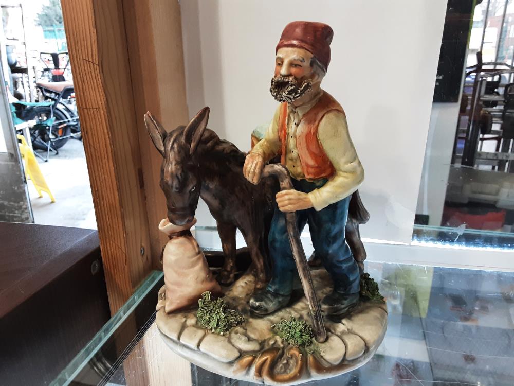 FIGURINE  PORCELAINE ANE ET BERGER