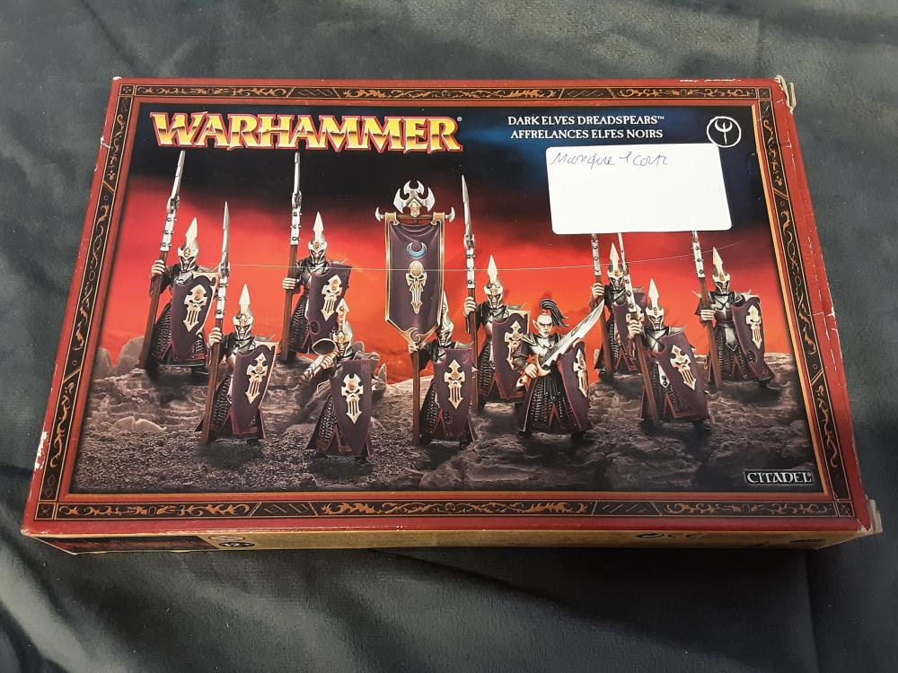 FIGURINES AFFRELANCES ELFES NOIRS WARHAMMER (MANQUE 1 CORPS)