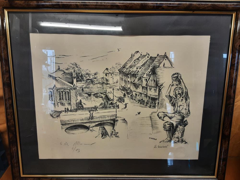 GRAVURE SIGNE E.WEHRLE 4/13