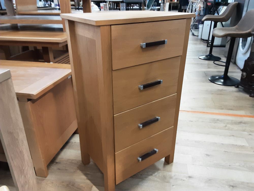 MEUBLE BAS 4 TIROIRS BOIS CLAIR