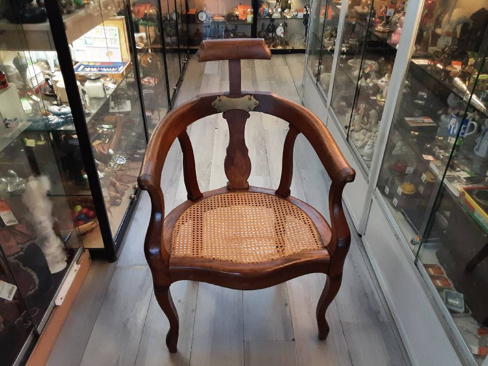 FAUTEUIL CANNAGE A RESTAURER TETIERE REGLABLE EN BOIS