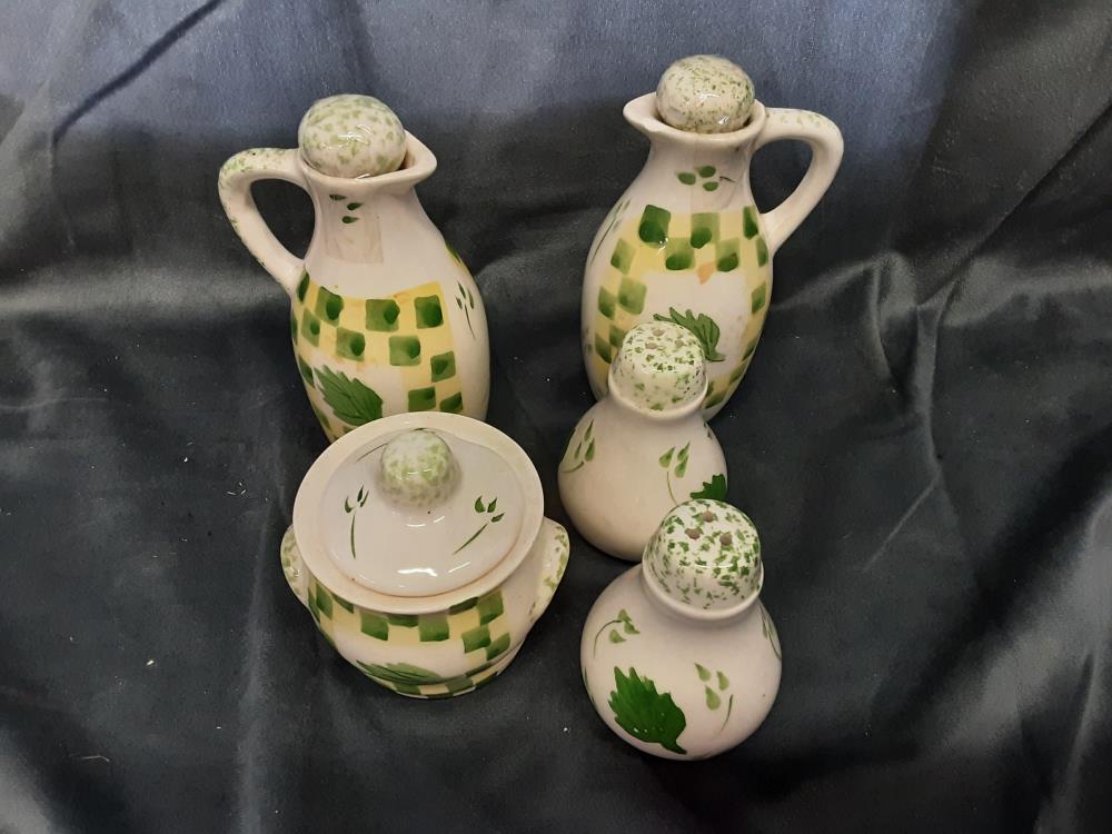 ENSEMBLE CONDIMENTS VINAIGRE ET HUILE