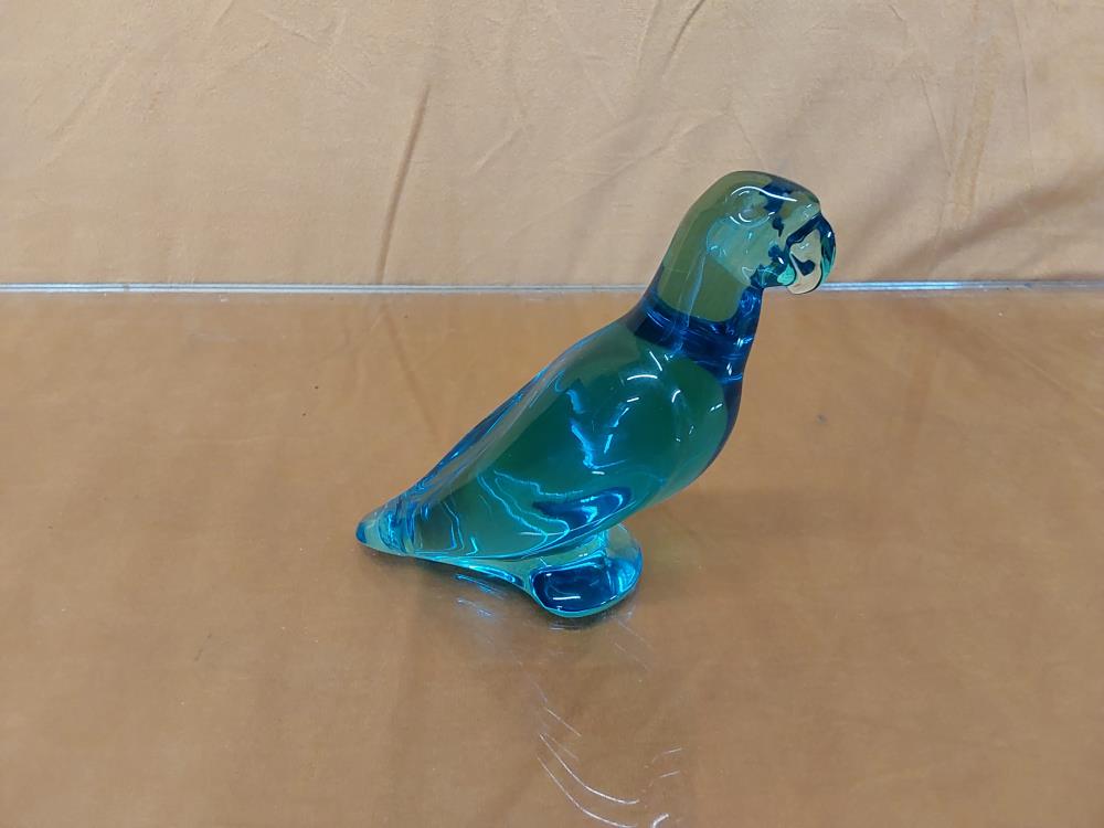 PERROQUET EN CRISTAL BACCARAT A RESTAURER