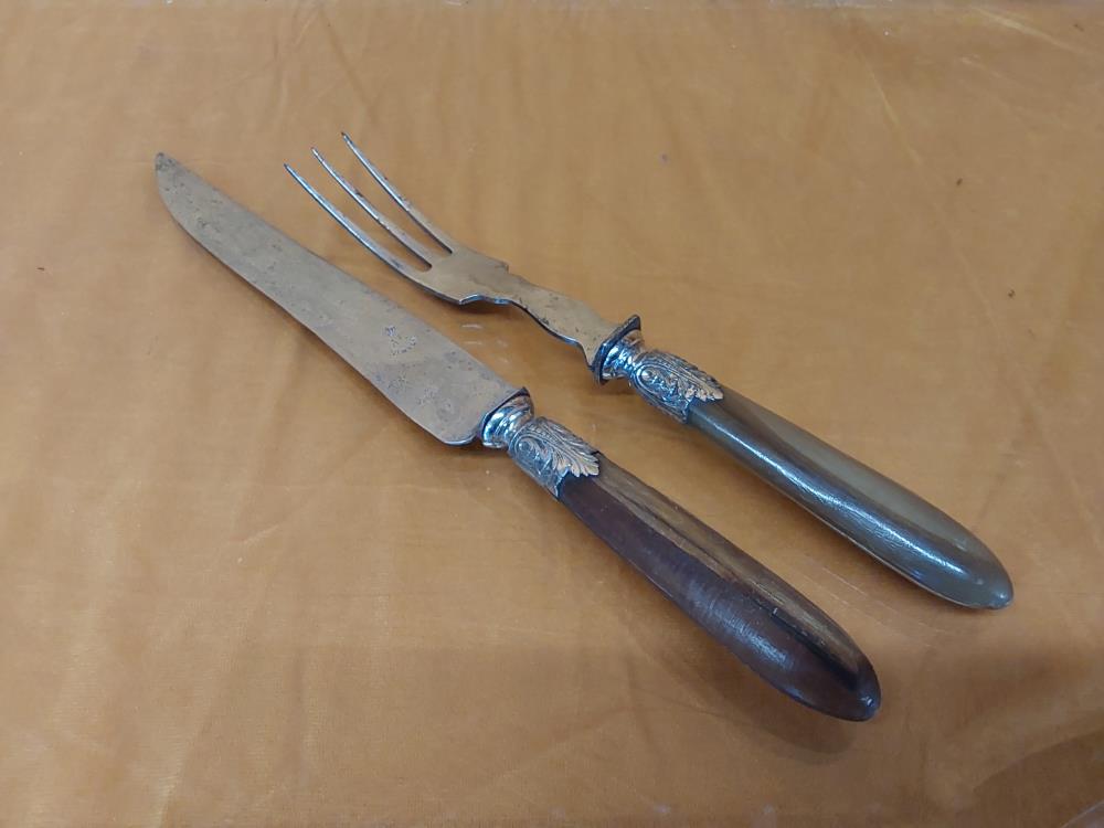 ENSEMBLE 2 COUVERTS A GIGOT M.A + CORNE