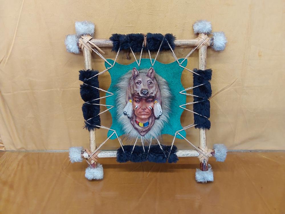 DECORATION MURALE INDIEN TETE DE LOUP