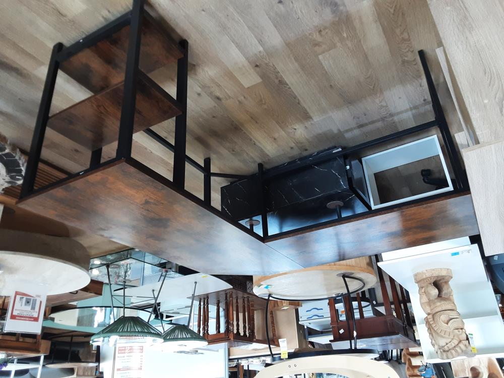 BUREAU D’ANGLE STYLE INDUSTRIEL METAL ET BOIS 