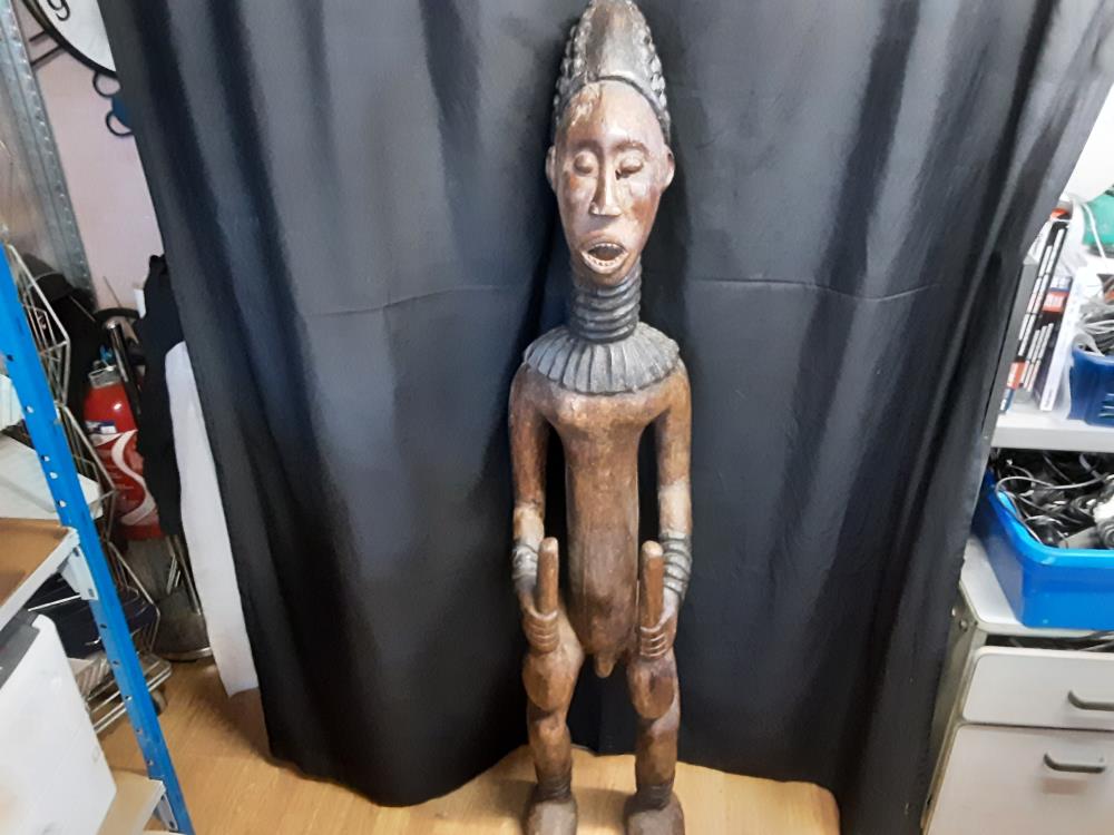 STATUE AFRICAINE TGM EN BOIS HAUT 150CM