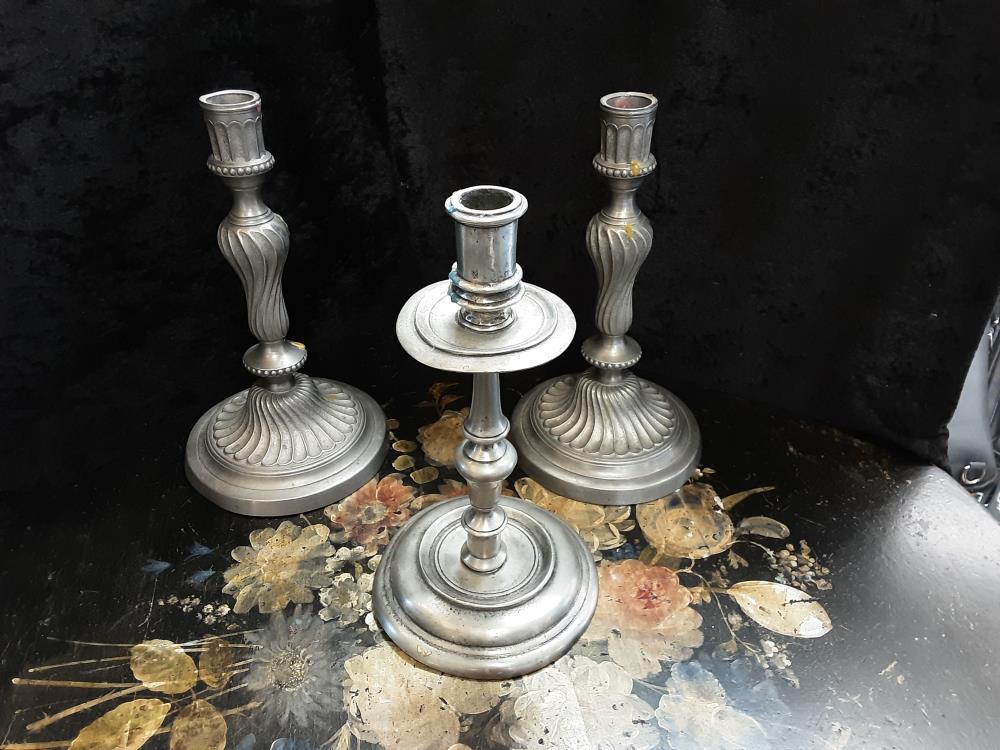 BOUGEOIR ETAIN HAUT 26CM