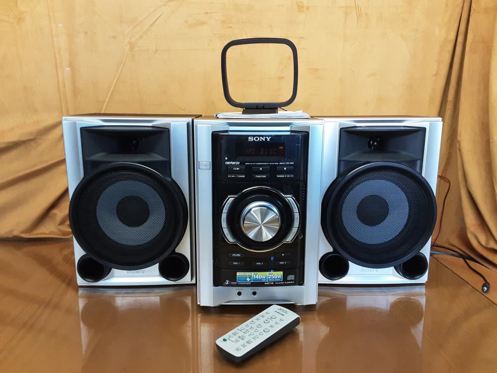 MINI CHAINE HIFI SONY RADIO CD K7 + TÉLÉCOMMANDE 