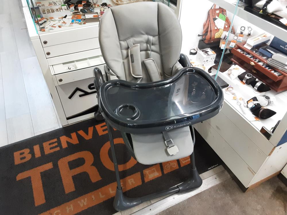 CHAISE HAUTE BÉBÉ GRISE KINDERKRAFT