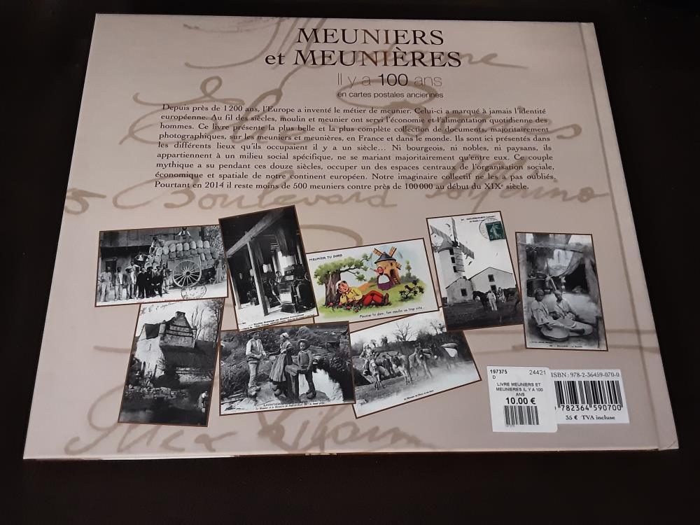 LIVRE MEUNIERS ET MEUNIERES IL Y A 100 ANS