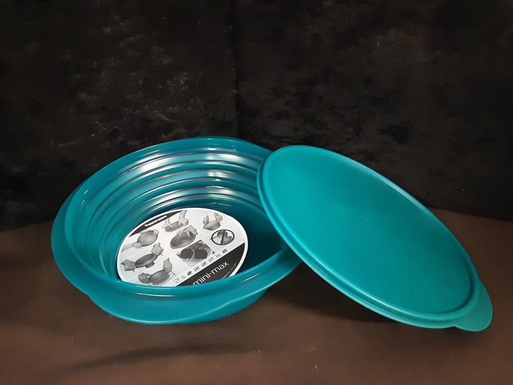 BOL PLIABLE AVEC COUVERCLE MINI-MAX BLEU 2L TUPPERWARE JAMAIS UTILISÉ 