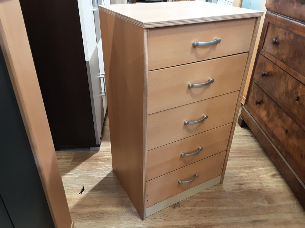 MEUBLE BAS 5 TIROIRS COLORIS BRUN