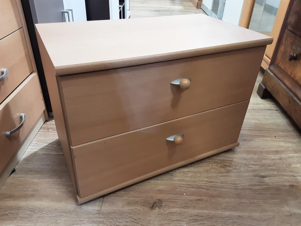 CHEVET 2 TIROIR COLORIS BRUN