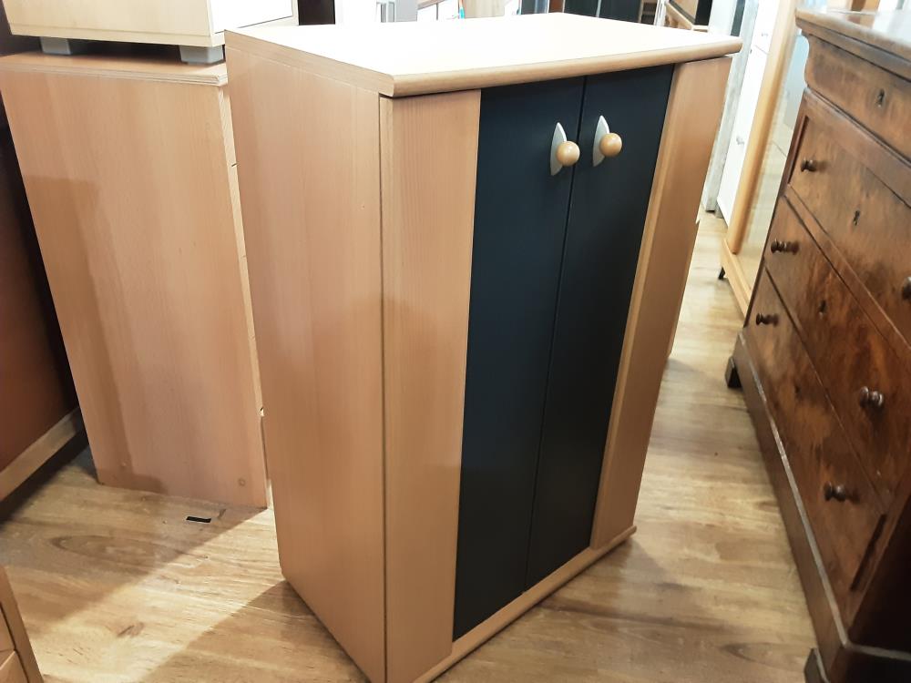 MEUBLE 2 PORTES  COLORIE BRUN ET GRIS