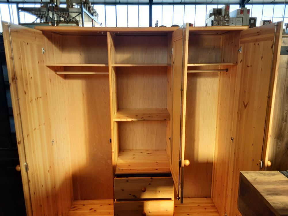 ARMOIRE 3 PORTES 3 TIROIRS EN PIN