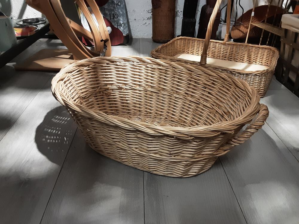 CORBEILLE EN OSIER 2 ANSES