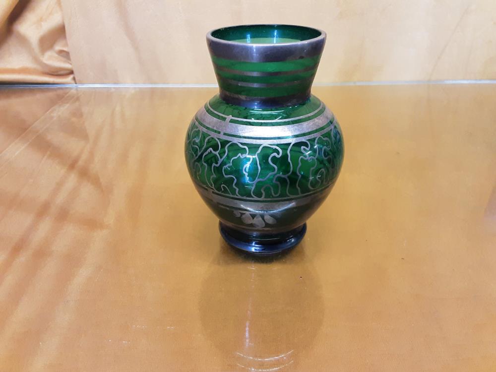 VASE PM VERRE ET DORÉ H.10CM