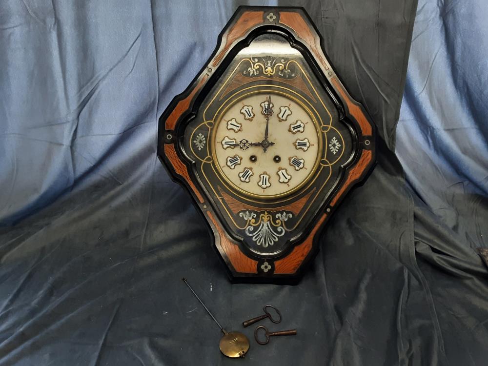 PENDULE OEIL DE BOEUF AVEC BALANCIER+2 CLÉS