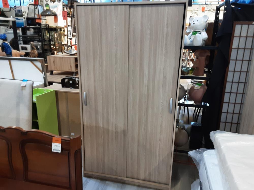 ARMOIRE EN BOIS 2 PORTES COULISSANTES 