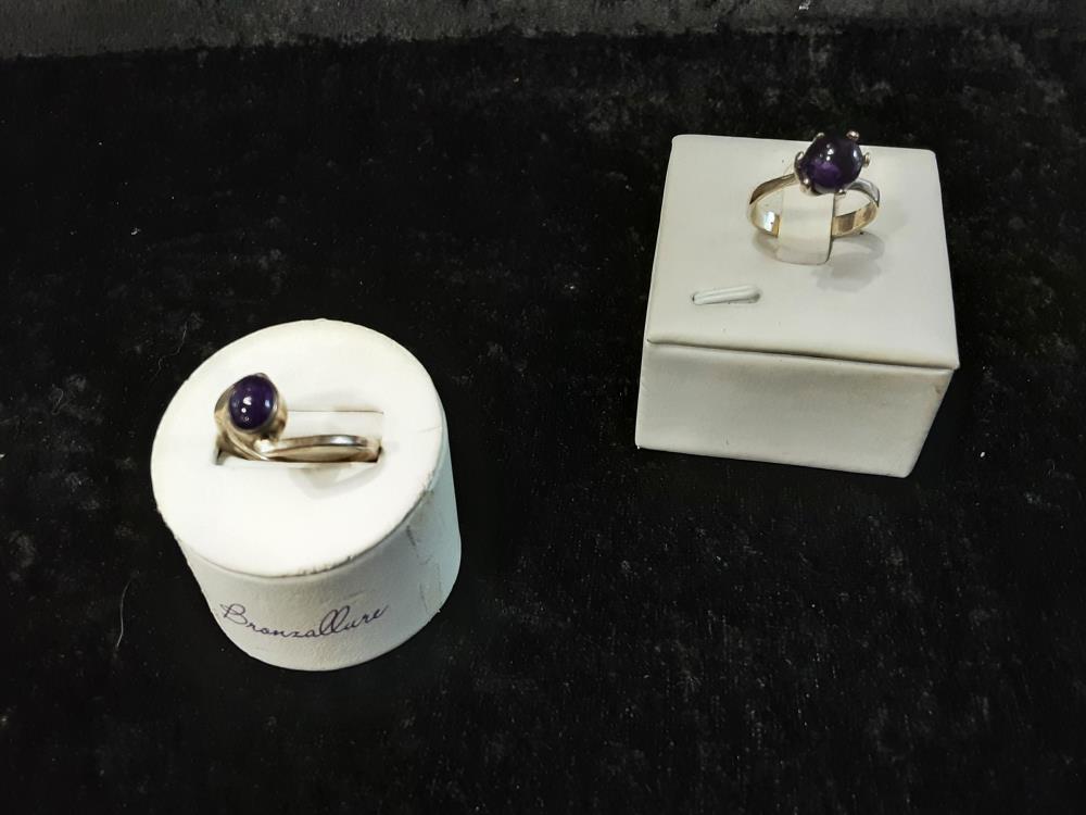 Bague Argent Pierre Pm Violette