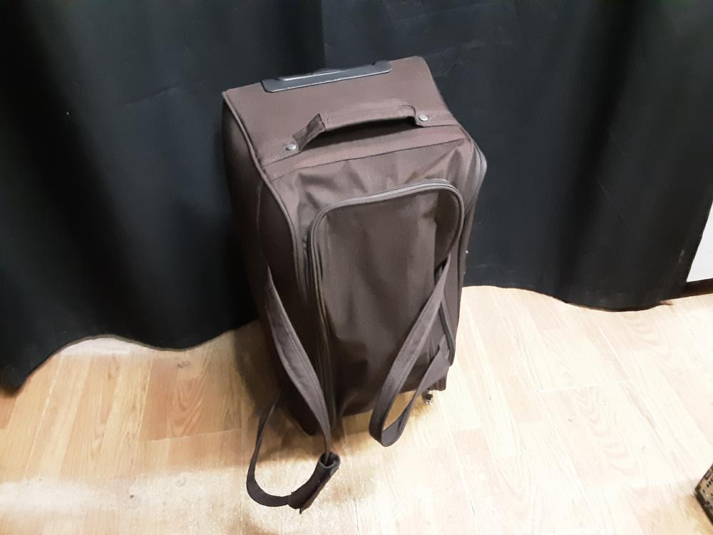 Sac De Voyage Tissu Brun Marque Pigeon Sur Roulettes