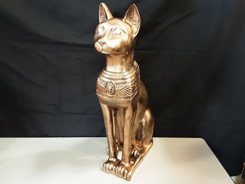 CHAT EGYPTIEN GM RESINE DOREE