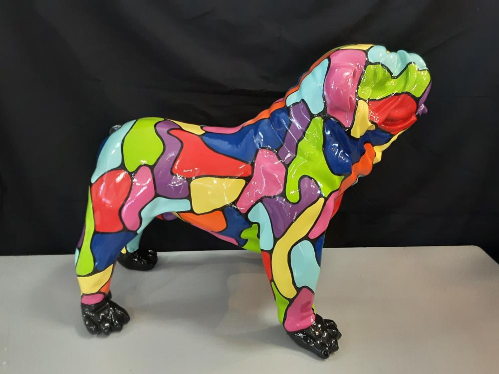 BOULEDOGUE GM RESINE MULTICOLORES