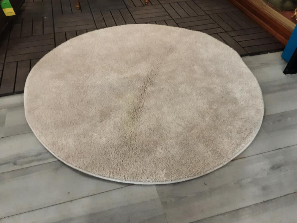 TAPIS ROND BEIGE DIAM 130 