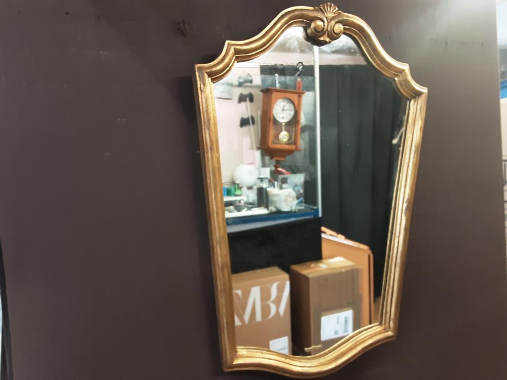 MIROIR CADRE BOIS DORE STYLE ROCOCO