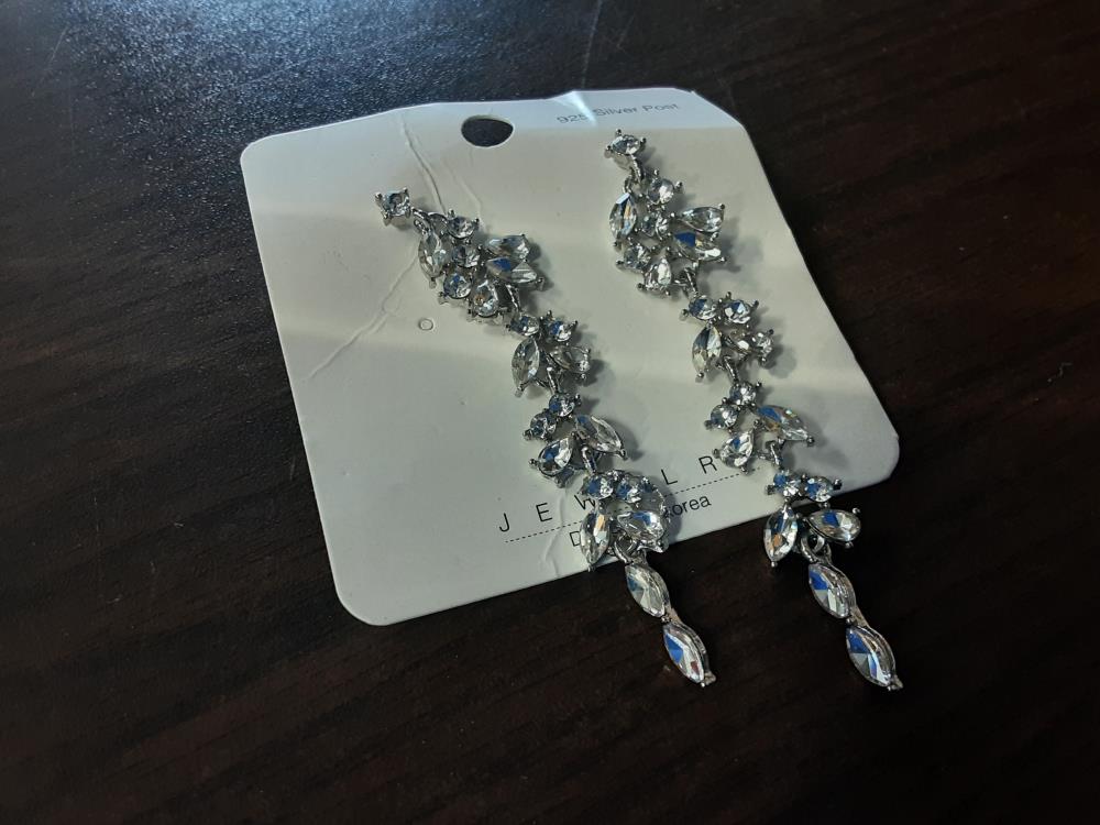 Paire De Boucles D'oreilles Strass