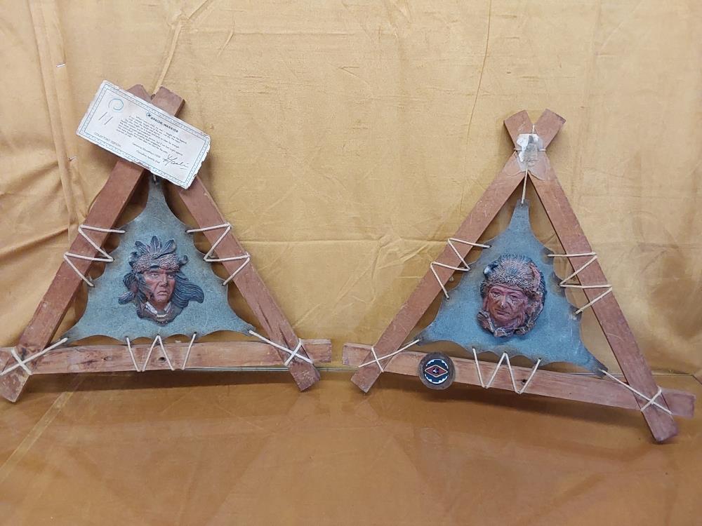 TABLEAU TRIANGLE TETE D'INDIEN